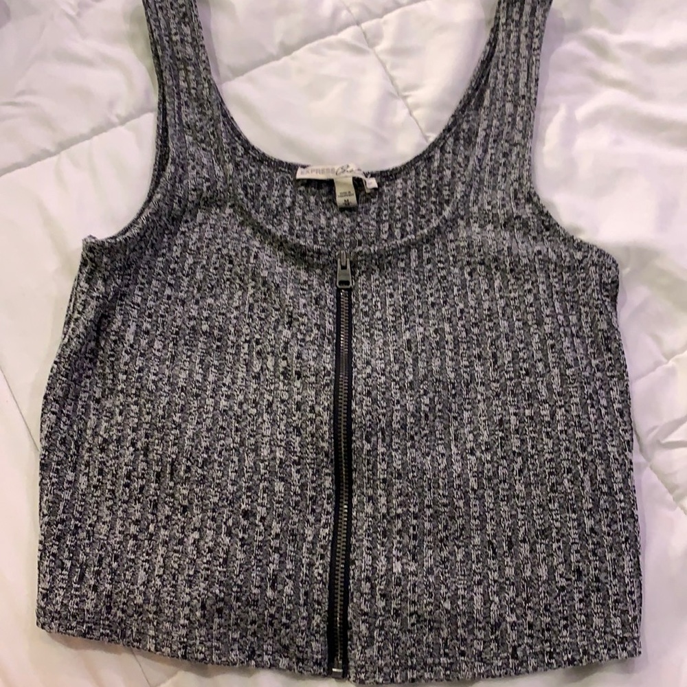 Zip crop top